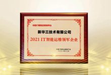 引领运维高效革新之路,新华三荣获ITS 2021年度IT智能运维领军企业奖-维端网
